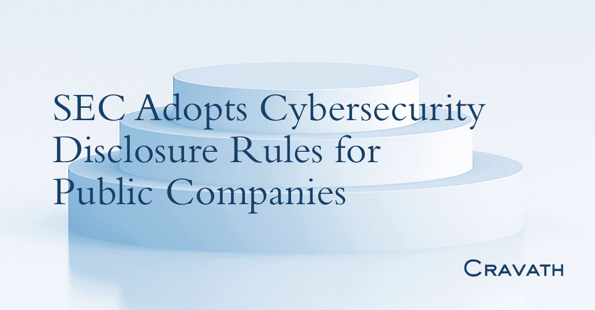 sec adopts new rules on cybersecurity disclosure for public companies