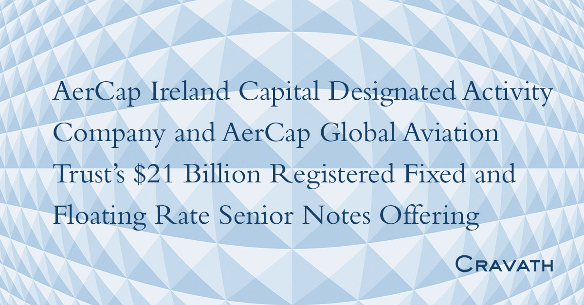 AerCap Ireland Capital Designated Activity Company and AerCap Global