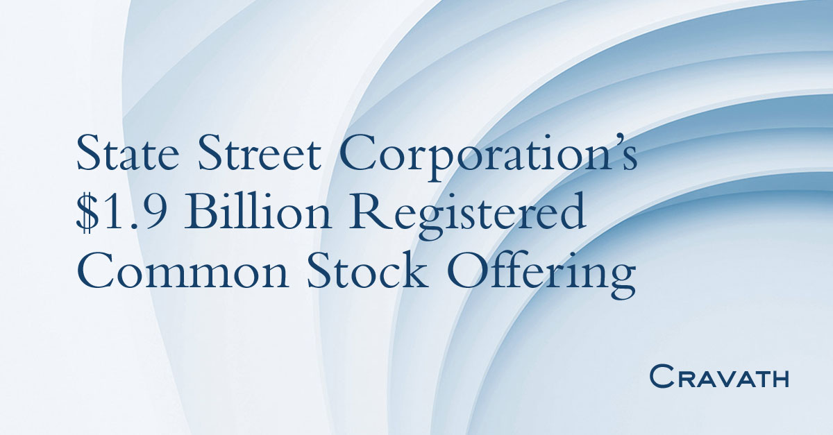 State Street Corporation’s 1.9 Billion Registered Common Stock