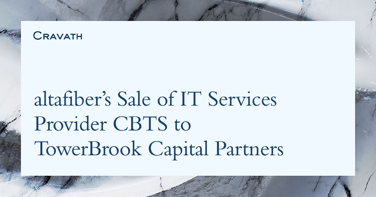 altafiber’s Sale of IT Services Provider CBTS to TowerBrook Capital