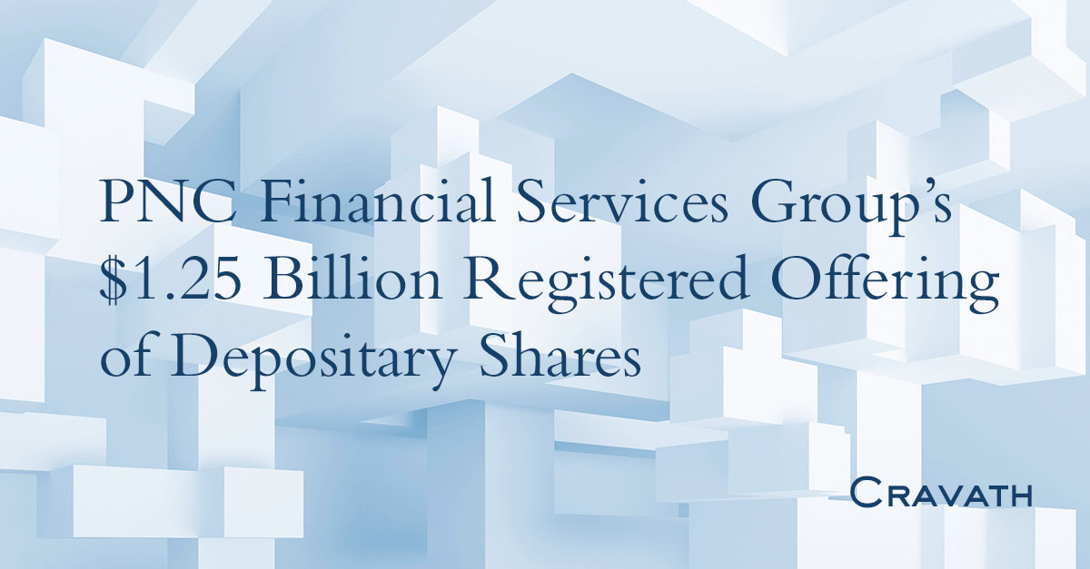 PNC Financial Services Group’s 1.25 Billion Registered Offering of